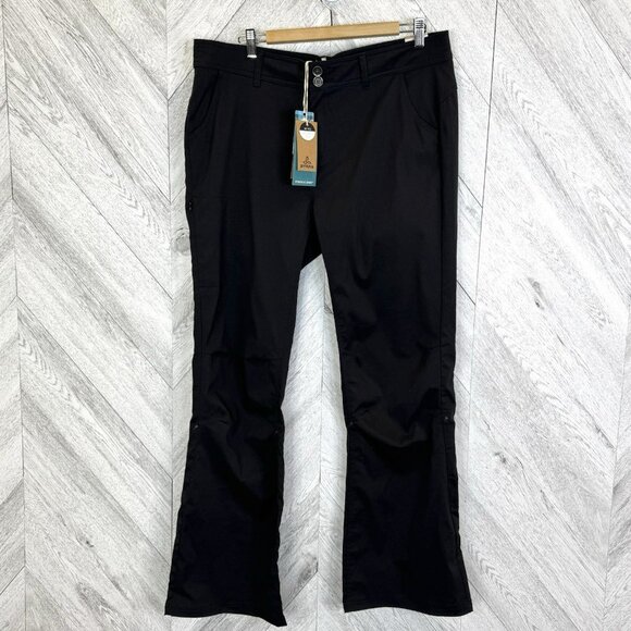 PrAna Halle Pants Womens Plus Size 18 Black Outdoor Hiking 32" Inseam New NWT - Picture 1 of 11